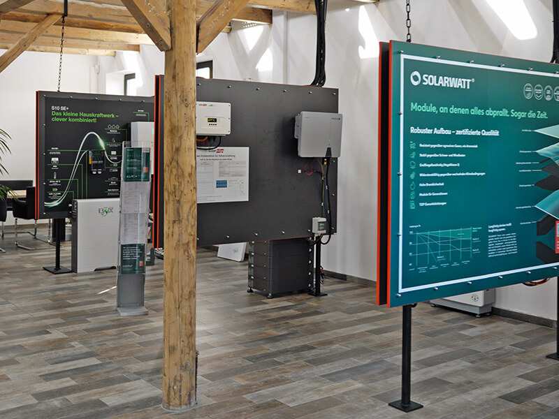Showroom mit verschiedenen Anlagen Showroom mit verschiedenen Anlagen